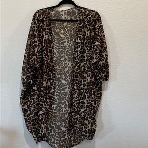 Sheer Leopard Kimono